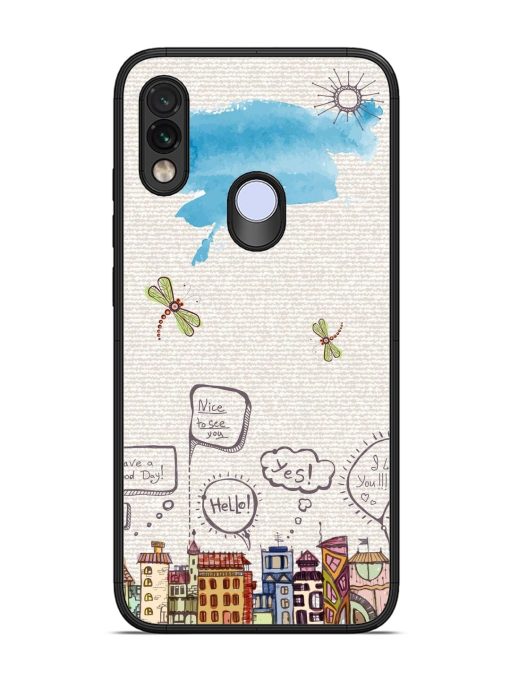 Doodle City Glossy Soft Edge Case for Xiaomi Redmi Note 7 Chachhi