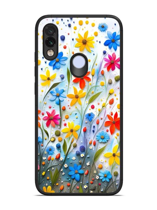 Vibrant Floral Glossy Soft Edge Case for Xiaomi Redmi Note 7 Chachhi