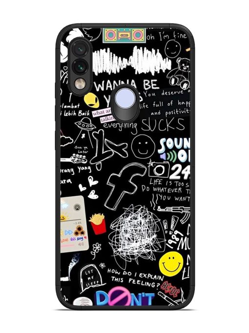 Doodle Diary Glossy Soft Edge Case for Xiaomi Redmi Note 7 Chachhi