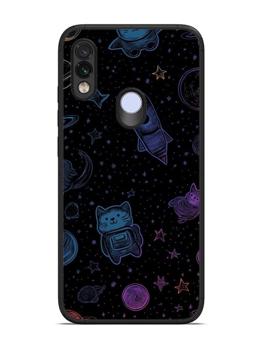 Cosmic Cat Chaos Glossy Soft Edge Case for Xiaomi Redmi Note 7 Chachhi