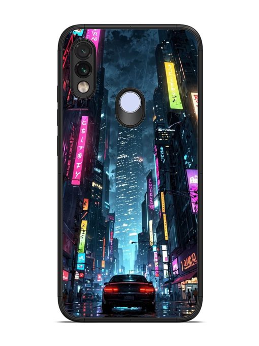 Neon Nightscape Glossy Soft Edge Case for Xiaomi Redmi Note 7 Chachhi