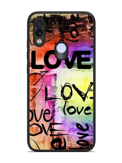 Love Graffiti Glossy Soft Edge Case for Xiaomi Redmi Note 7 Chachhi