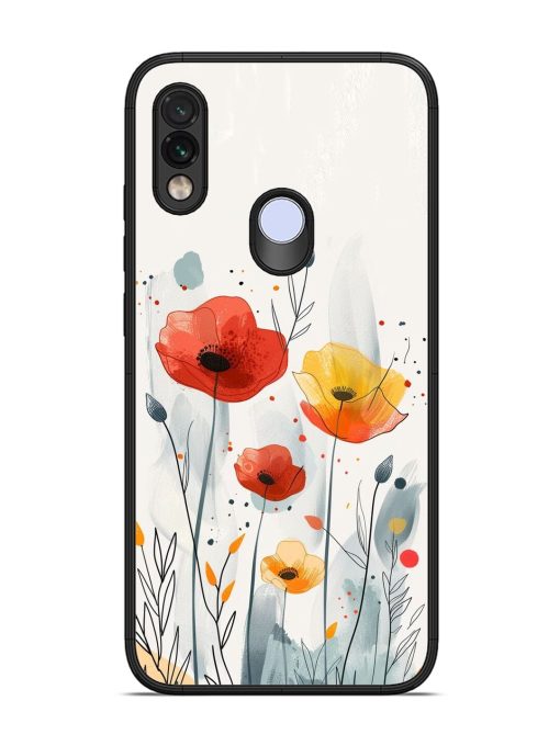 Poppy Fields Glossy Soft Edge Case for Xiaomi Redmi Note 7 Chachhi