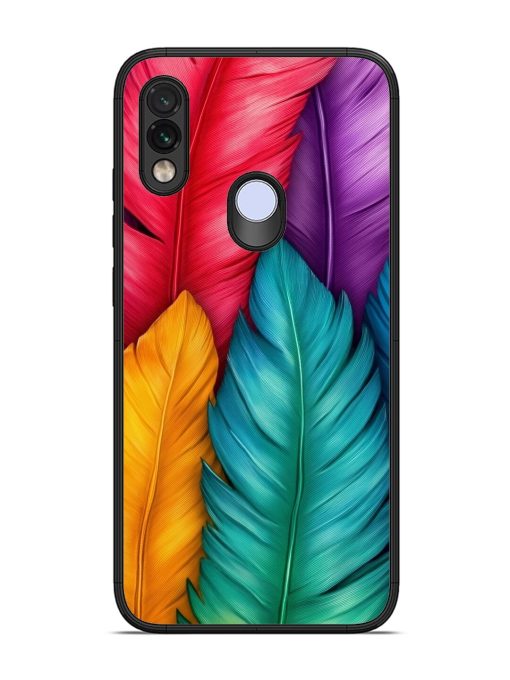 Rainbow Feathers Glossy Soft Edge Case for Xiaomi Redmi Note 7 Chachhi