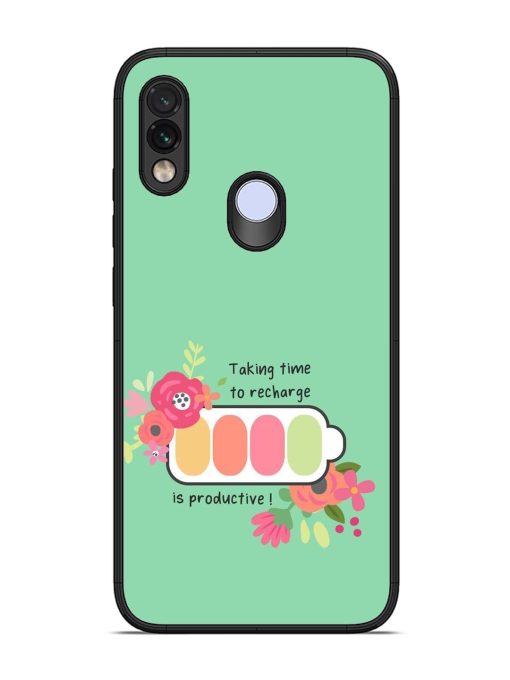 Recharge And Bloom Glossy Soft Edge Case for Xiaomi Redmi Note 7 Chachhi