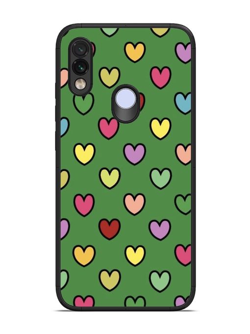 Rainbow Heart Parade Glossy Soft Edge Case for Xiaomi Redmi Note 7 Chachhi