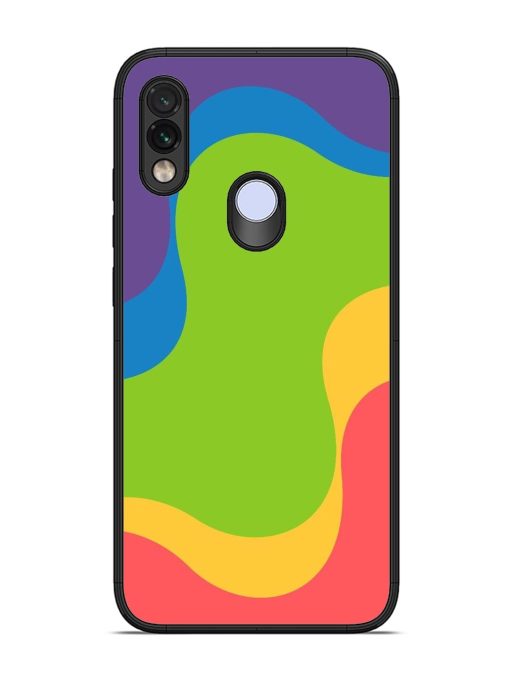 Wavy Rainbow Wonderland Glossy Soft Edge Case for Xiaomi Redmi Note 7 Chachhi