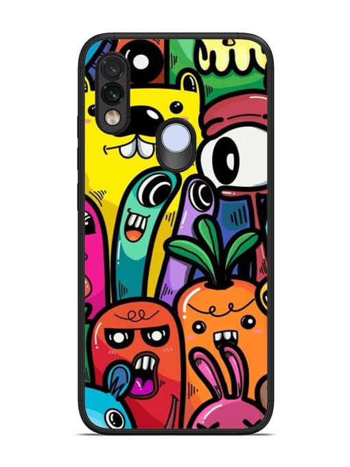 Whimsical Doodle Chaos Glossy Soft Edge Case for Xiaomi Redmi Note 7 Chachhi