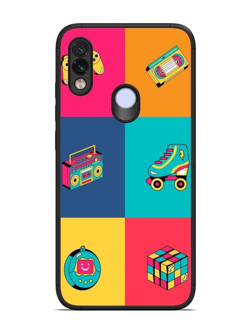 90S Throwback Grid Glossy Soft Edge Case for Xiaomi Redmi Note 7 Chachhi