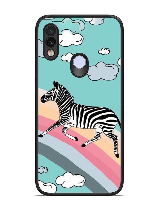 Zebra On A Rainbow Glossy Soft Edge Case for Xiaomi Redmi Note 7 Chachhi