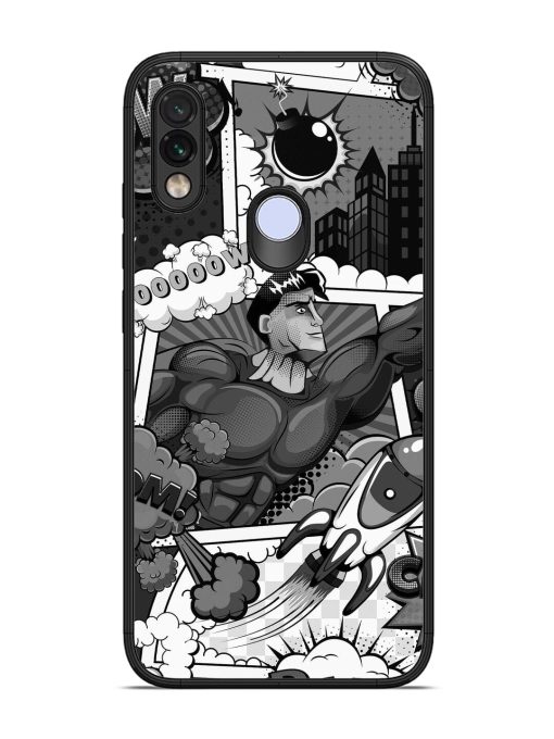 Comic Book Chaos Glossy Soft Edge Case for Xiaomi Redmi Note 7 Chachhi