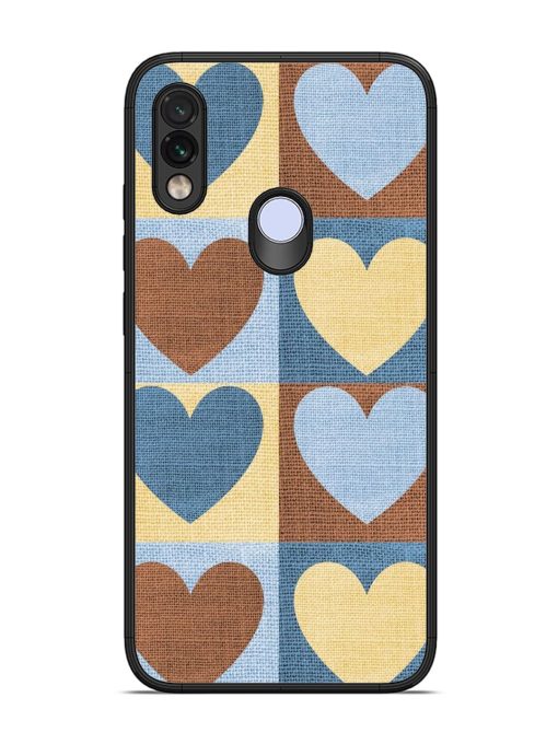 Hearts On Canvas Glossy Soft Edge Case for Xiaomi Redmi Note 7 Pro