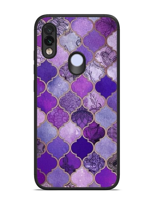 Purple Mosaic Magic Glossy Soft Edge Case for Xiaomi Redmi Note 7 Pro