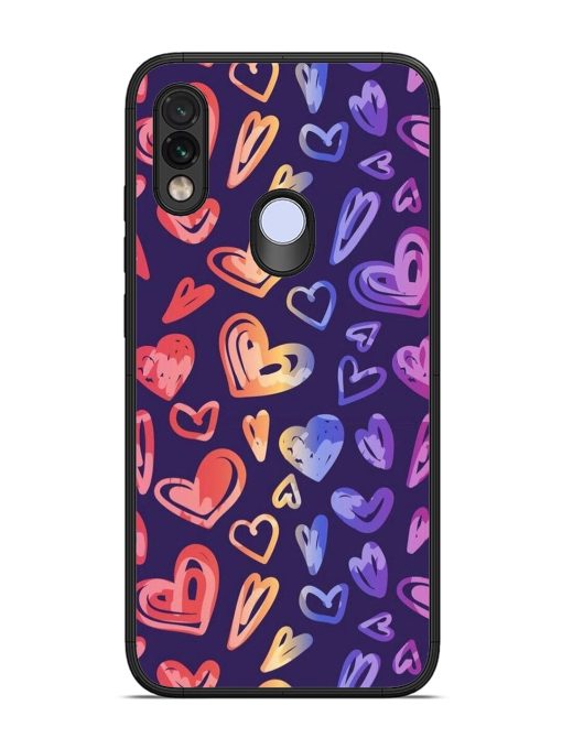 Rainbow Hearts Glossy Soft Edge Case for Xiaomi Redmi Note 7 Pro