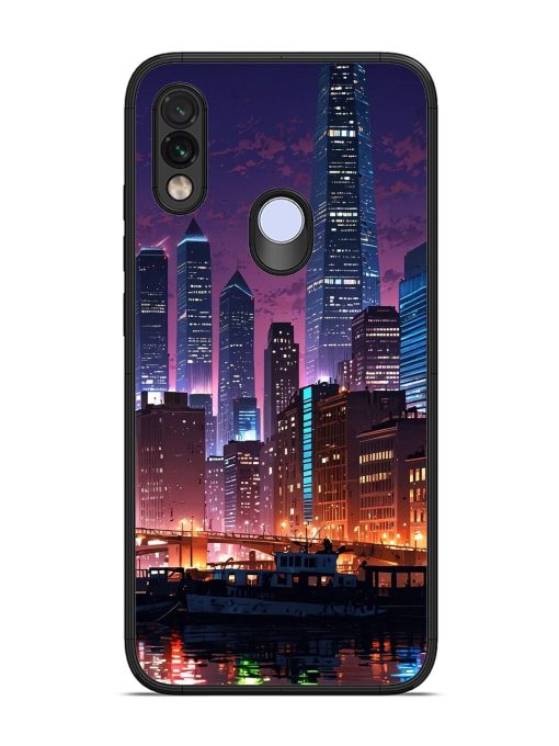 Neon Nightscape Glossy Soft Edge Case for Xiaomi Redmi Note 7 Pro