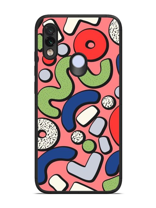 Groovy Geometric Shapes Glossy Soft Edge Case for Xiaomi Redmi Note 7 Pro