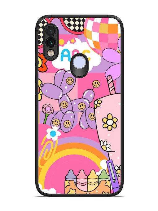 Whimsical Y2K Chaos Glossy Soft Edge Case for Xiaomi Redmi Note 7 Pro