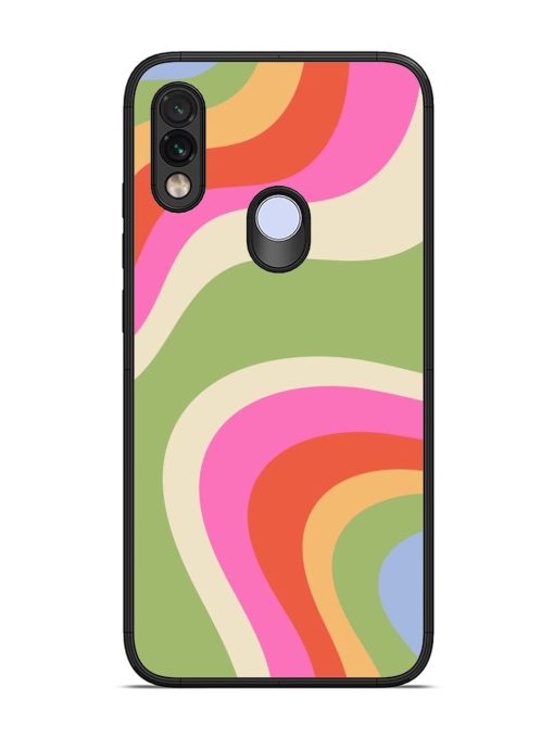 Wavy Rainbow Wonderland Glossy Soft Edge Case for Xiaomi Redmi Note 7 Pro