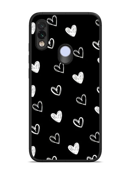 Scattered Hearts Glossy Soft Edge Case for Xiaomi Redmi Note 7S