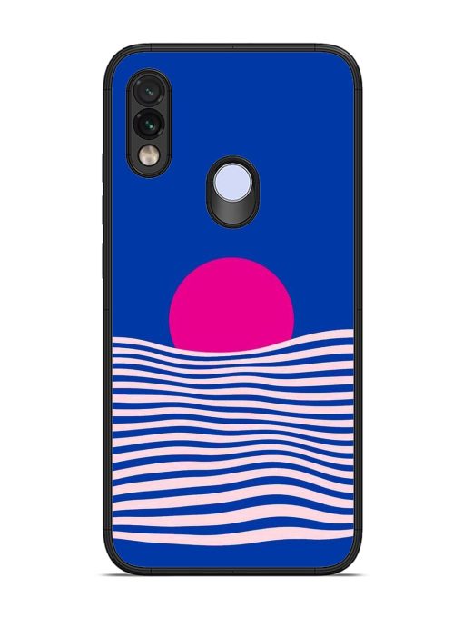 Pink Sunset Over Blue Waves Glossy Soft Edge Case for Xiaomi Redmi Note 7S