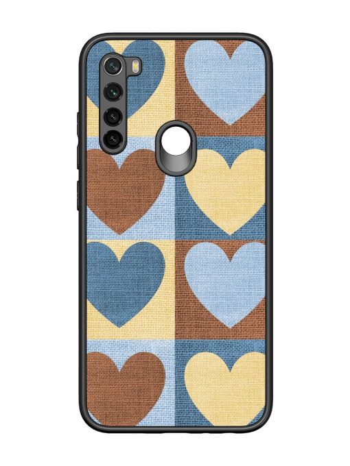 Hearts On Canvas Glossy Soft Edge Case for Xiaomi Redmi Note 8 Chachhi