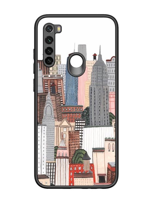 Cityscape Dreams Glossy Soft Edge Case for Xiaomi Redmi Note 8 Chachhi