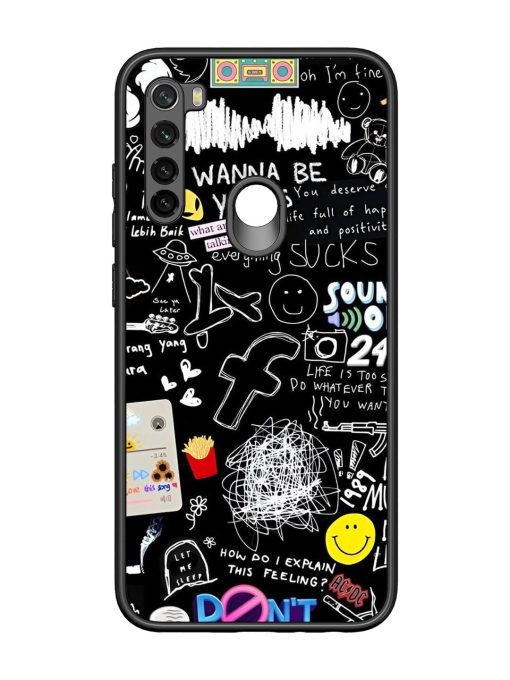 Doodle Diary Glossy Soft Edge Case for Xiaomi Redmi Note 8 Chachhi