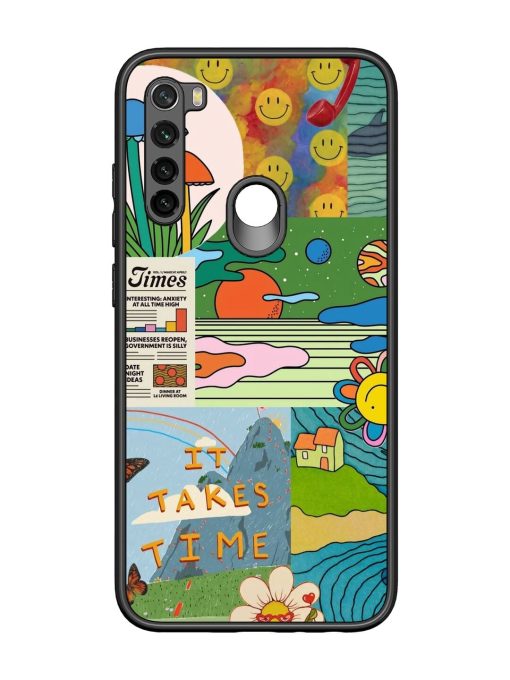 Groovy Vibes Glossy Soft Edge Case for Xiaomi Redmi Note 8 Chachhi