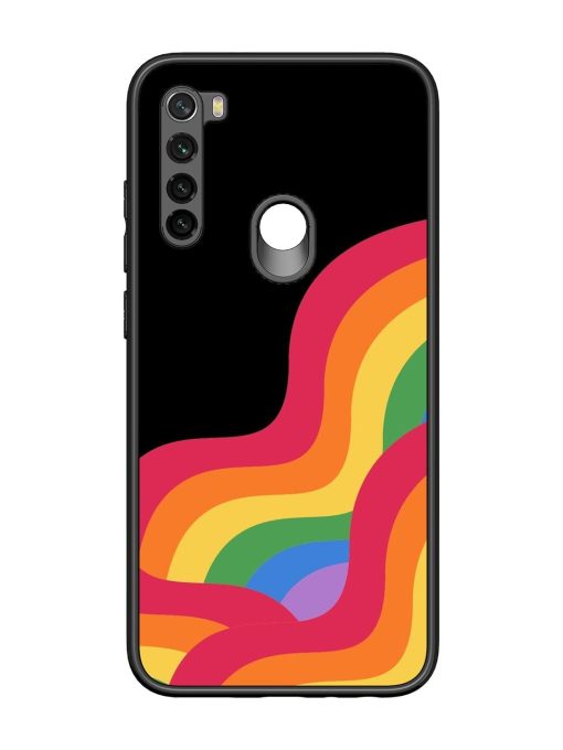 Wavy Rainbow Glossy Soft Edge Case for Xiaomi Redmi Note 8 Chachhi