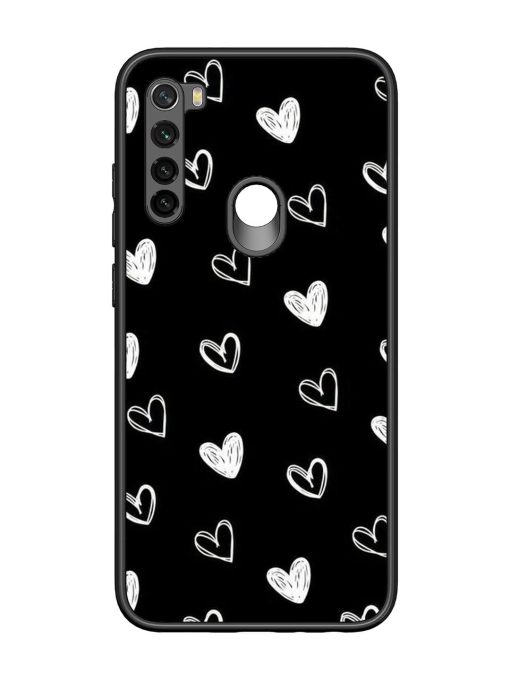 Scattered Hearts Glossy Soft Edge Case for Xiaomi Redmi Note 8 Chachhi