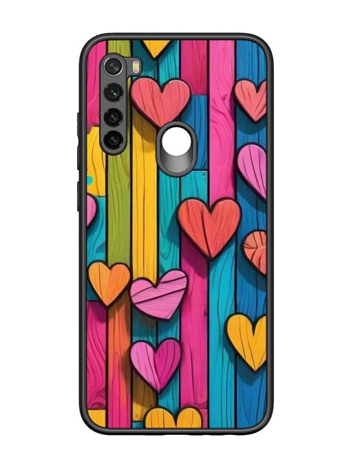 Rainbow Of Hearts Glossy Soft Edge Case for Xiaomi Redmi Note 8 Chachhi