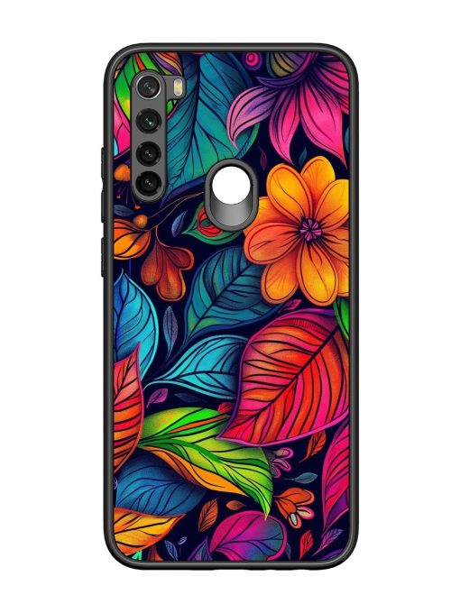 Rainbow Of Blooms Glossy Soft Edge Case for Xiaomi Redmi Note 8 Chachhi