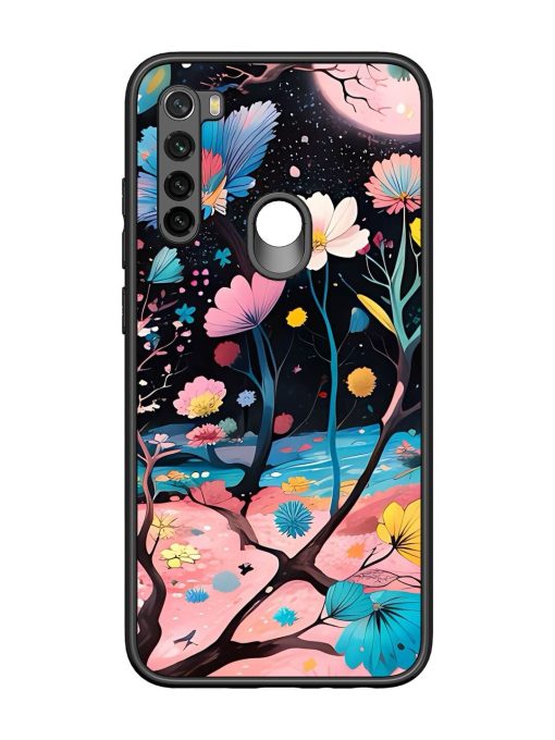 Cosmic Bloom Glossy Soft Edge Case for Xiaomi Redmi Note 8 Chachhi