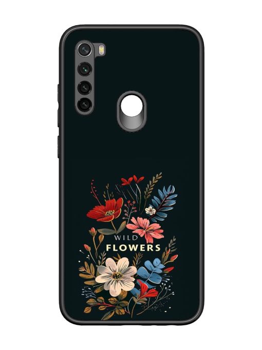 Dark Floral Glossy Soft Edge Case for Xiaomi Redmi Note 8 Chachhi