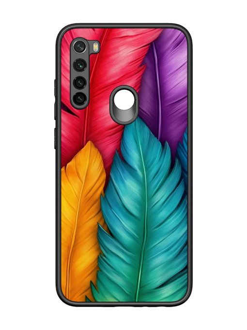 Rainbow Feathers Glossy Soft Edge Case for Xiaomi Redmi Note 8 Chachhi