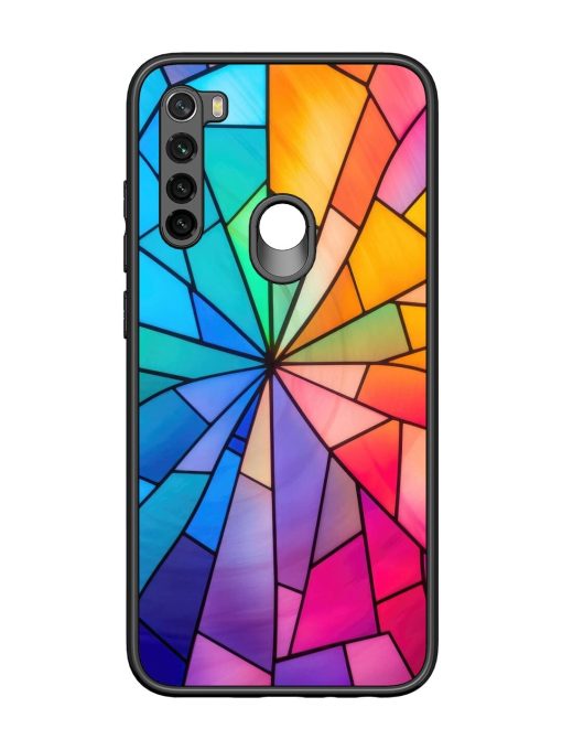 Stained Glass Kaleidoscope Of Colors Glossy Soft Edge Case for Xiaomi Redmi Note 8 Chachhi