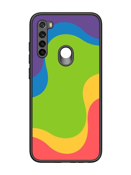 Wavy Rainbow Wonderland Glossy Soft Edge Case for Xiaomi Redmi Note 8 Chachhi