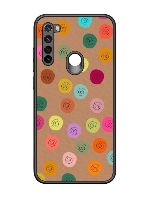 Swirly Dots On Kraft Glossy Soft Edge Case for Xiaomi Redmi Note 8 Chachhi