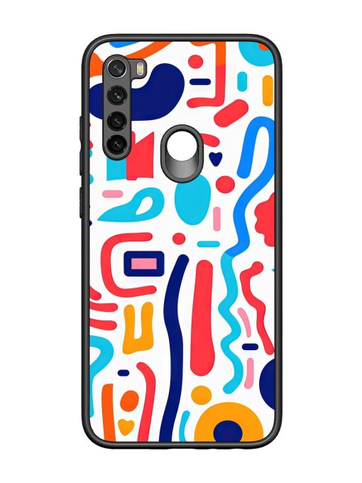 Whimsical Doodle Chaos Glossy Soft Edge Case for Xiaomi Redmi Note 8 Chachhi