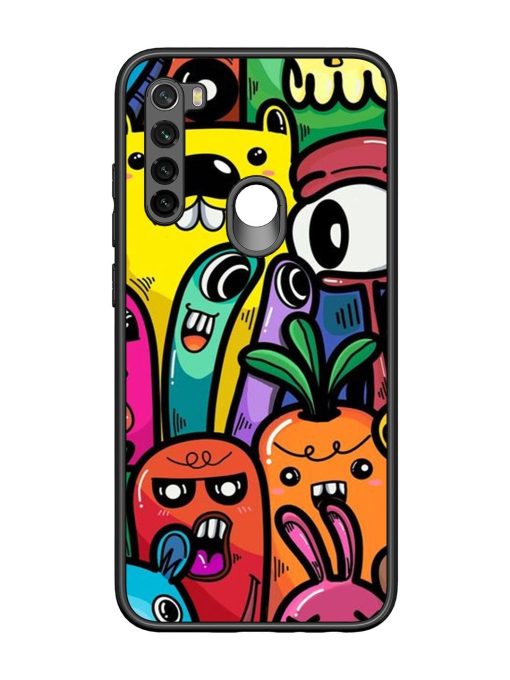 Whimsical Doodle Chaos Glossy Soft Edge Case for Xiaomi Redmi Note 8 Chachhi