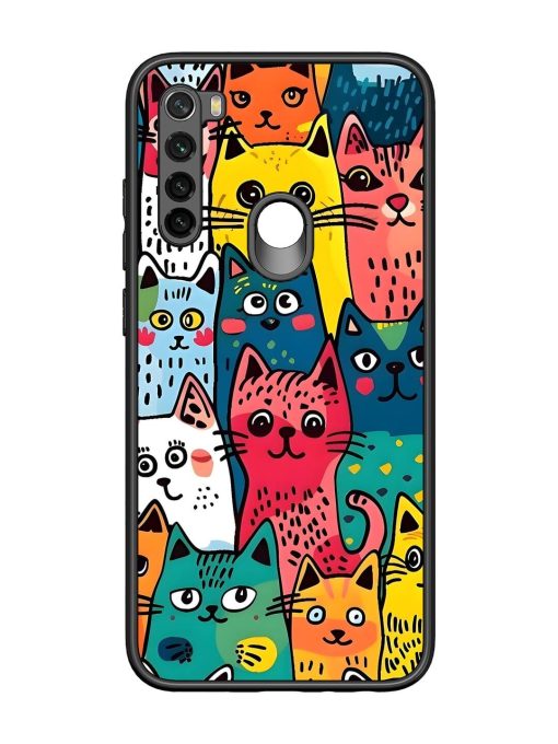 Feline Frenzy Glossy Soft Edge Case for Xiaomi Redmi Note 8