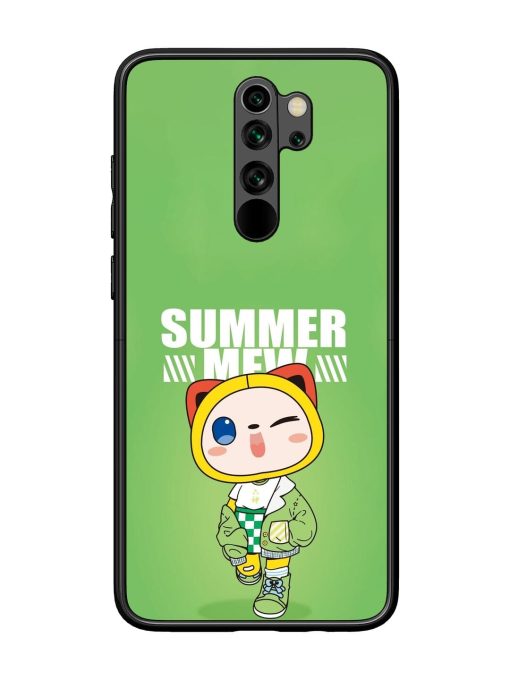 Purrfect Summer Glossy Soft Edge Case for Xiaomi Redmi Note 8 Pro Chachhi