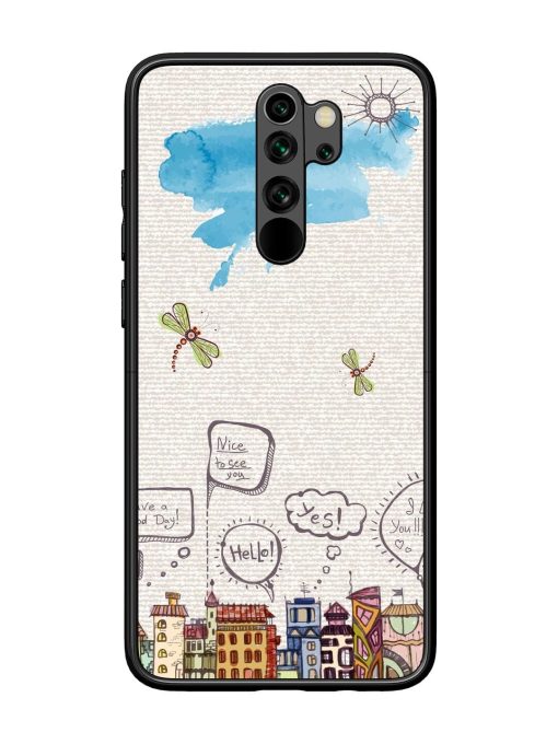 Doodle City Glossy Soft Edge Case for Xiaomi Redmi Note 8 Pro Chachhi