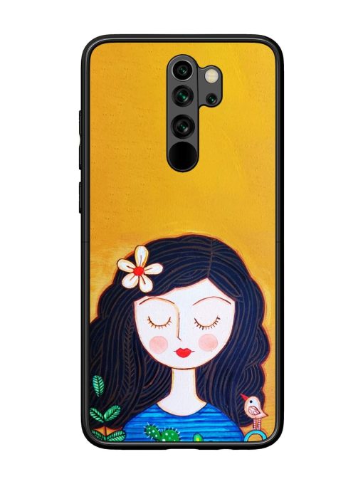 Girl Illustration Glossy Soft Edge Case for Xiaomi Redmi Note 8 Pro Chachhi