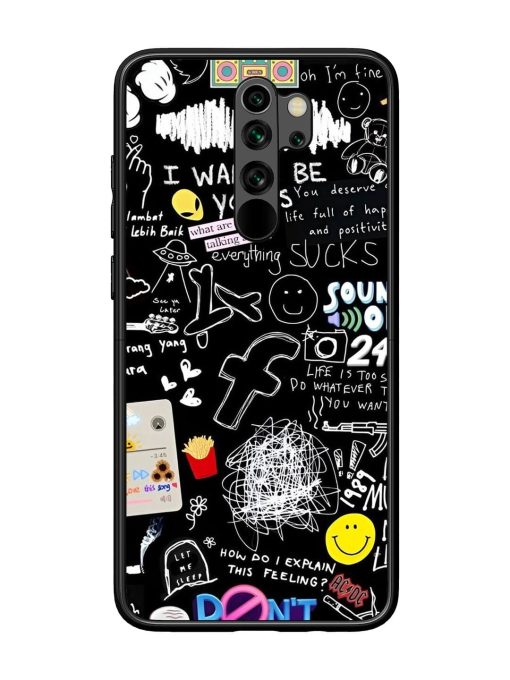 Doodle Diary Glossy Soft Edge Case for Xiaomi Redmi Note 8 Pro Chachhi