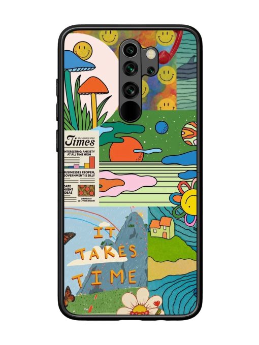 Groovy Vibes Glossy Soft Edge Case for Xiaomi Redmi Note 8 Pro Chachhi