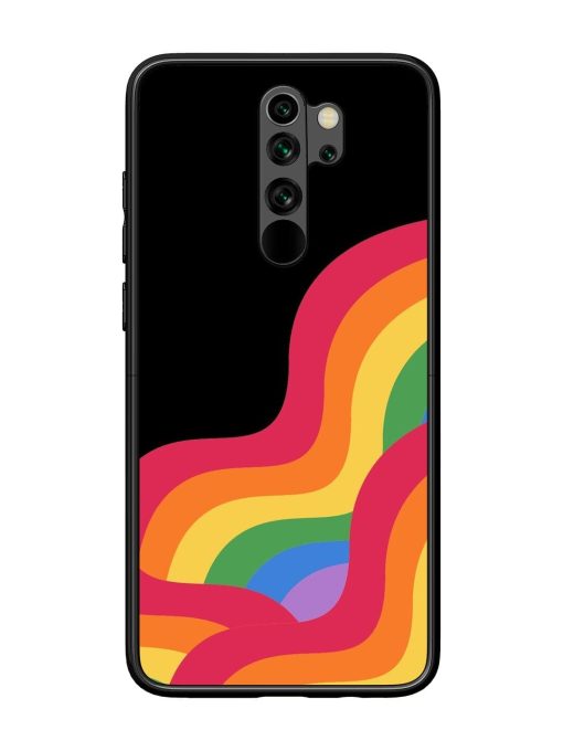 Wavy Rainbow Glossy Soft Edge Case for Xiaomi Redmi Note 8 Pro Chachhi