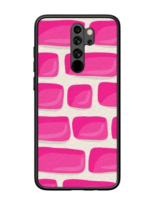 Pink Brick Wall Glossy Soft Edge Case for Xiaomi Redmi Note 8 Pro