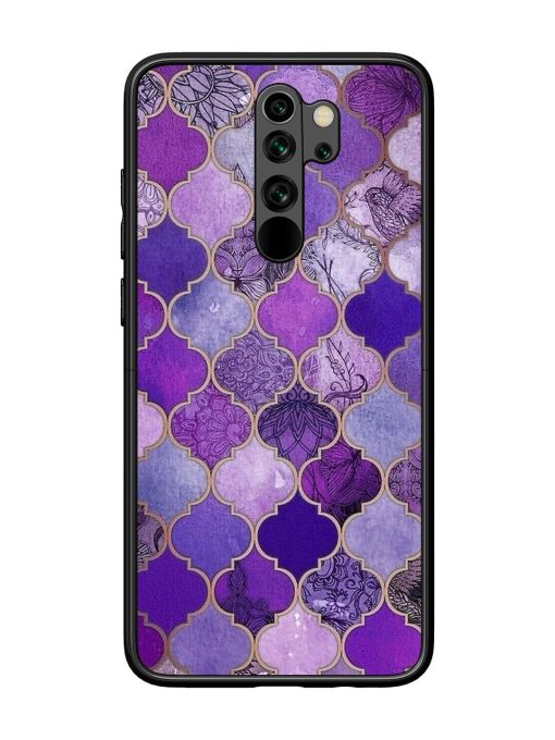 Purple Mosaic Magic Glossy Soft Edge Case for Xiaomi Redmi Note 8 Pro Chachhi