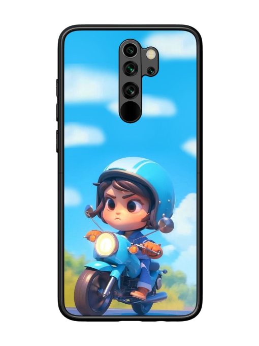 Little Rider Glossy Soft Edge Case for Xiaomi Redmi Note 8 Pro Chachhi